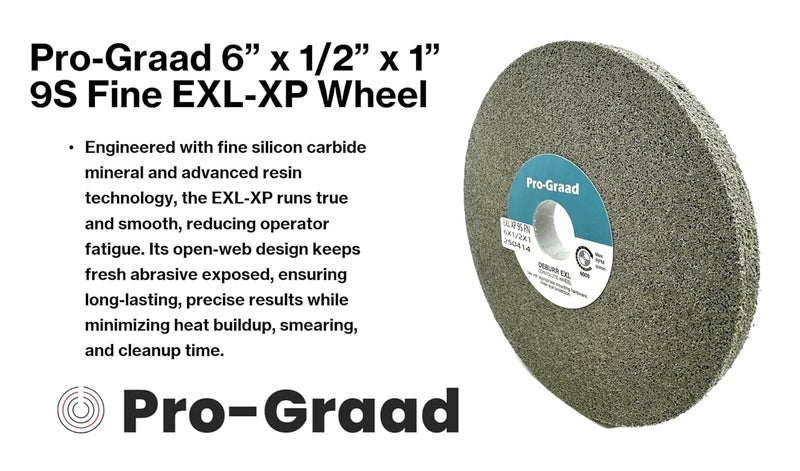 Pro-Grade EXL-XP Convolute Deburring Polishing Wheel - 6" x 1/2" x 1" 9S Fine Silicon Carbide - Professional Grade - Metal Deburring, Finishing and Polishing Wheel – 60442-1 Pack - Image 4